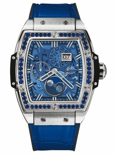 AAA Replica Hublot Spirit Of Big Bang Moonphase Titanium Dark Blue Watch 647.NX.5171.LR.1201